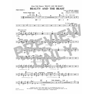 Beauty and the Beast (arr. Calvin Custer) - Percussion 1
